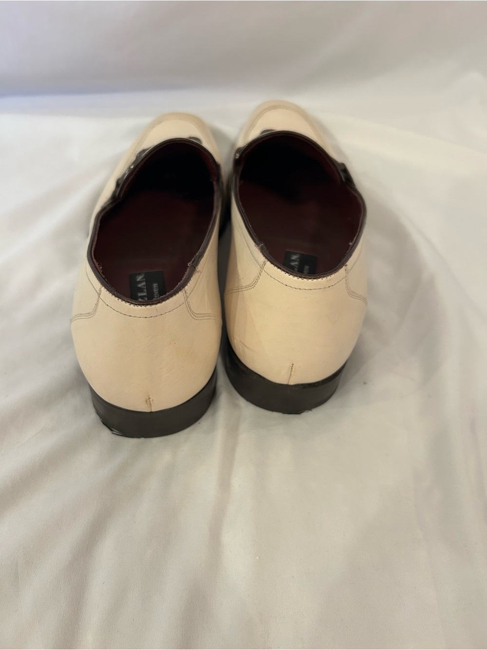 Mezlan Platinum Men’s Soler Horse Leather Loafers Sz 9 White - Picture 2 of 6
